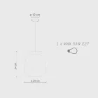 Lampa suspendata din ceramica si sticla Made in Italy - Corcovado Viadurini