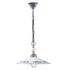 Lampa suspendata din ceramica si fier vintage lucrata manual - Asti Viadurini