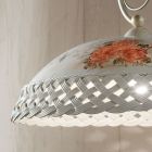 Lampa cu Suspensie din Ceramica Perforata Pictata lucrata manual - Verona Viadurini