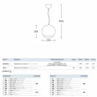 Lampa de suspensie ceramică Globo Aldo Bernardi Viadurini