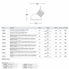Lampa de suspensie în ceramică Lustri 10 Aldo Bernardi Viadurini