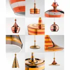 Lampa de suspensie în ceramică Lustri 3 Aldo Bernardi Viadurini