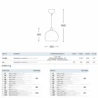 Lampa de suspensie în ceramică Lustri, cu rozetă la 2 ieșiri la 180 ° Viadurini