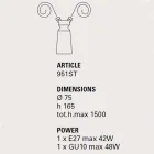 Lampă ceramică cu pandantiv pentru compoziția Battersea - Toscot Viadurini