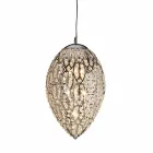 cristal pandantiv lampa și în formă de ou de oțel ou Viadurini