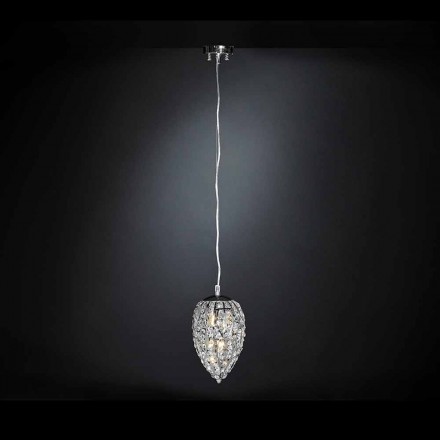 cristal pandantiv lampa și în formă de ou de oțel ou Viadurini