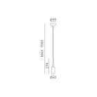 Lampa cu suspendare in diferite finisaje Made in Italy - Lady Viadurini