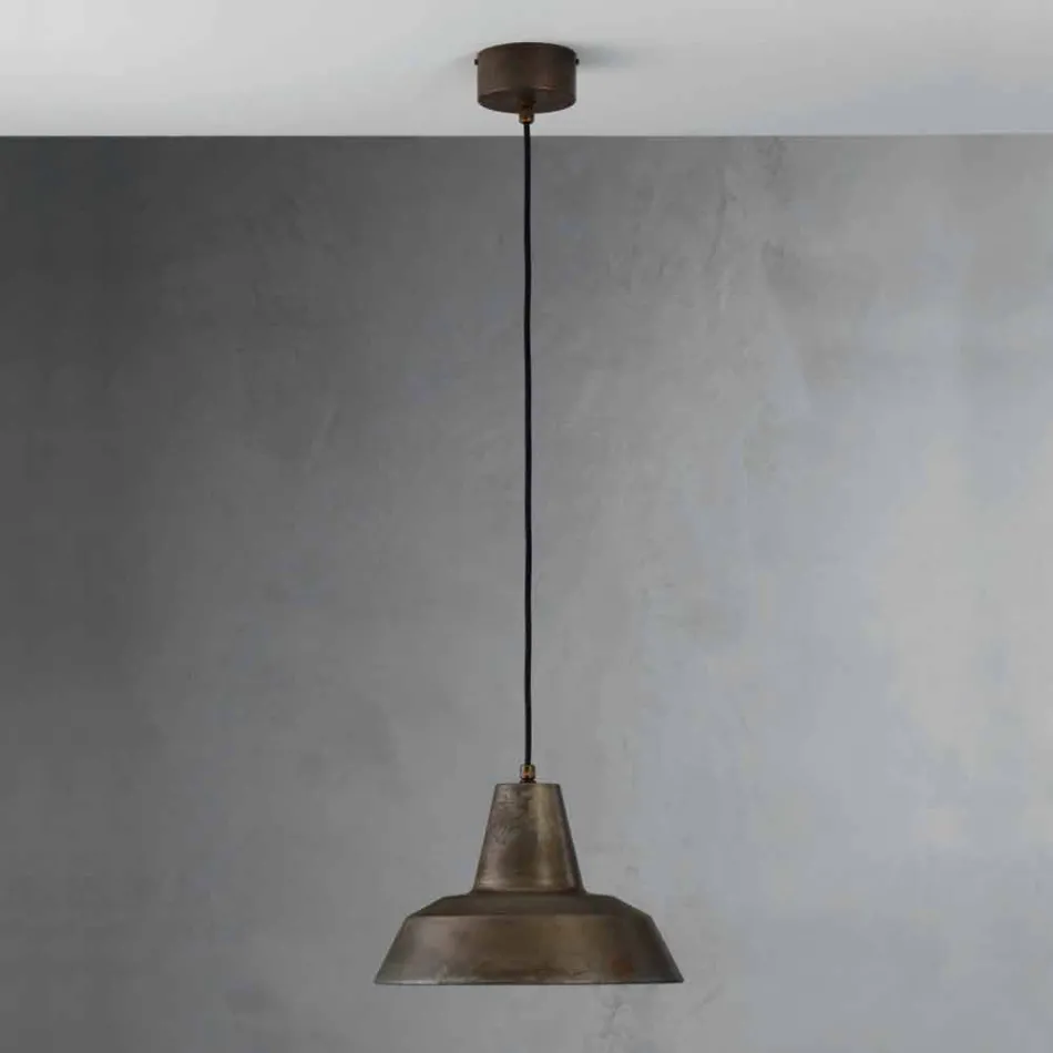 Lampa antic suspensie clopot de fier Virginia Il Fanale Viadurini