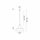 Lampa antic suspensie clopot de fier Virginia Il Fanale Viadurini