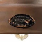 Lampă suspensie corten fier și ceramică Lois Ferroluce Viadurini