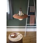 Lampa cu Suspensie din Fier si Ceramica Bruta lucrata manual - Bologna Viadurini