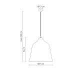 Lampă suspendată din gresie antracit și design interior alb - Edmondo Viadurini