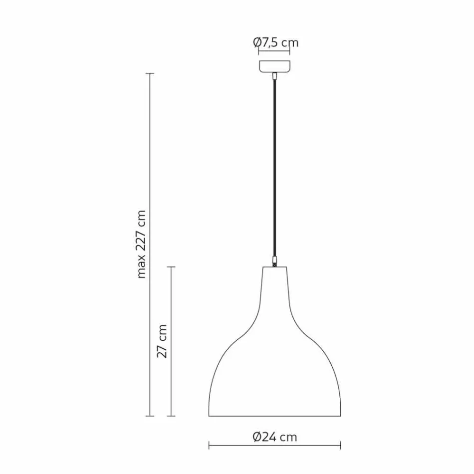 Lampă de suspendare din gresie antracit și design interior de email alb - Edmondo Viadurini