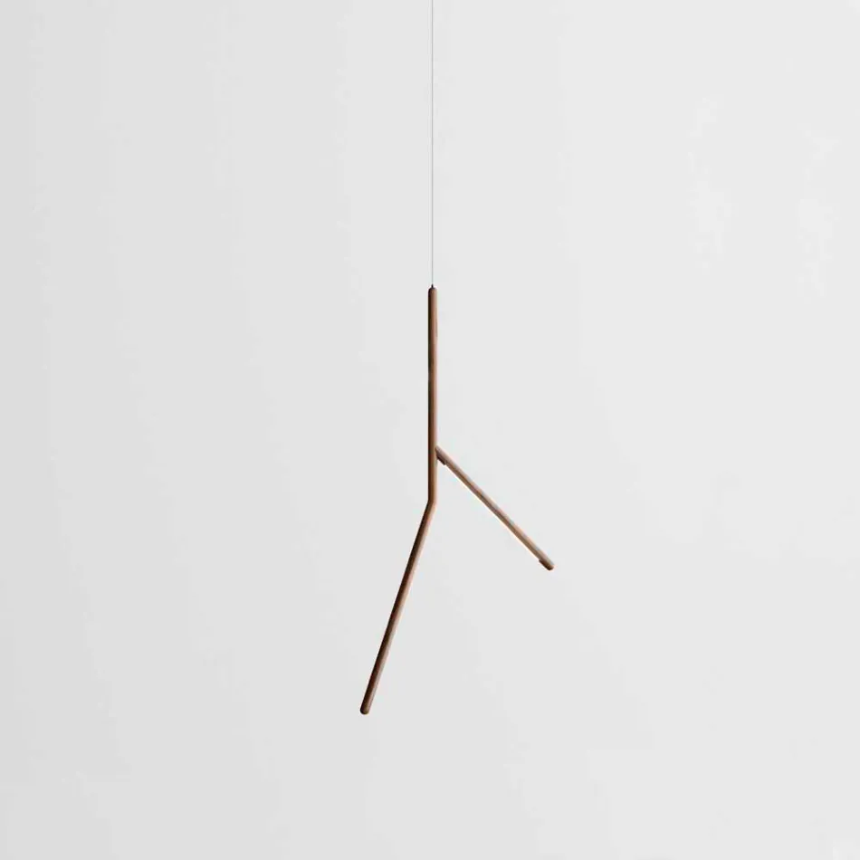 Suspensie din lemn masiv in diferite finisaje Made in Italy - Orlov Viadurini