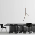 Suspensie din lemn masiv in diferite finisaje Made in Italy - Orlov Viadurini