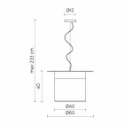 Lampă de suspensie din in alb, cu design cilindru, fabricată în Italia - Magic Viadurini