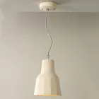 Lampă suspendată în majolică toscană Fabricată manual în Italia - Toscot Rossi Viadurini