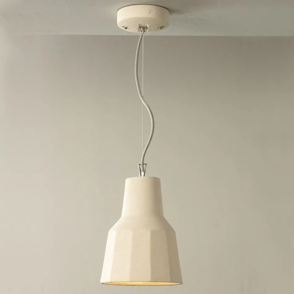 Lampă suspendată în majolică toscană Fabricată manual în Italia - Toscot Rossi Viadurini