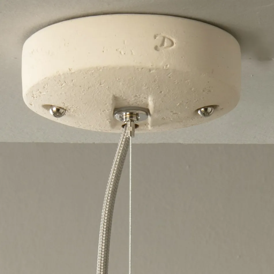 Lampă suspendată în majolică toscană Fabricată manual în Italia - Toscot Rossi Viadurini