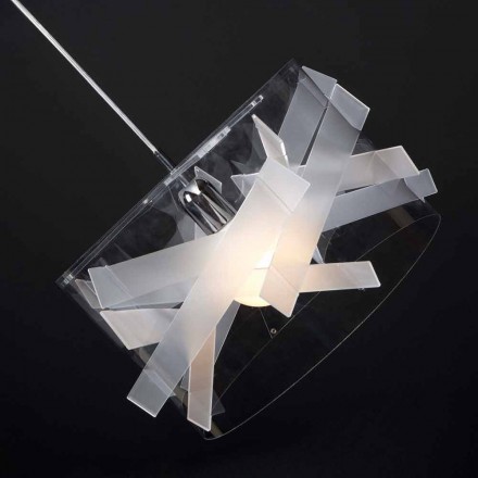 pandantiv lampa metacrilat moderne, cu diametrul de 40 cm, Nicla Viadurini