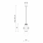 Lampă suspendată în alb, antracit sau metal auriu 2 dimensiuni - Meccasmo Viadurini