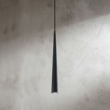 Lampa cu suspendare in metal alb, negru sau auriu 2 marimi - Girotondo Viadurini