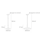 Lampă suspendată Mira din metal, în diverse finisaje Viadurini