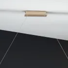 Lampă cu suspendare din metal cu finisaj auriu cu LED reglabil - Raiss Viadurini