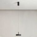 Lampă cu suspendare din metal vopsit negru și lumină LED - Carpen