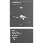 Lampa cu Suspensie din Metal Vopsit si Sticla Suflata - Partridge Viadurini