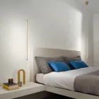 Lampă cu suspendare din metal vopsit auriu cu cabluri reglabile - portocaliu Viadurini