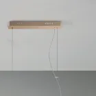 Lampa cu Suspensie din Metal Vopsit Auriu si Sticla Suflata - Birga Viadurini