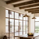 Lampa cu Suspensie din Alama si Cupru Made in Italy - Melc Viadurini