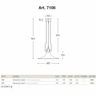 Lampă suspensie în alamă și cupru Mill cu cârlig Viadurini