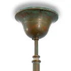 Lampă suspendată din alamă, sticlă și IP44, fabricată în Italia - Drago Viadurini