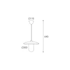 Lampă suspendată din alamă, sticlă și IP44, fabricată în Italia - Drago Viadurini