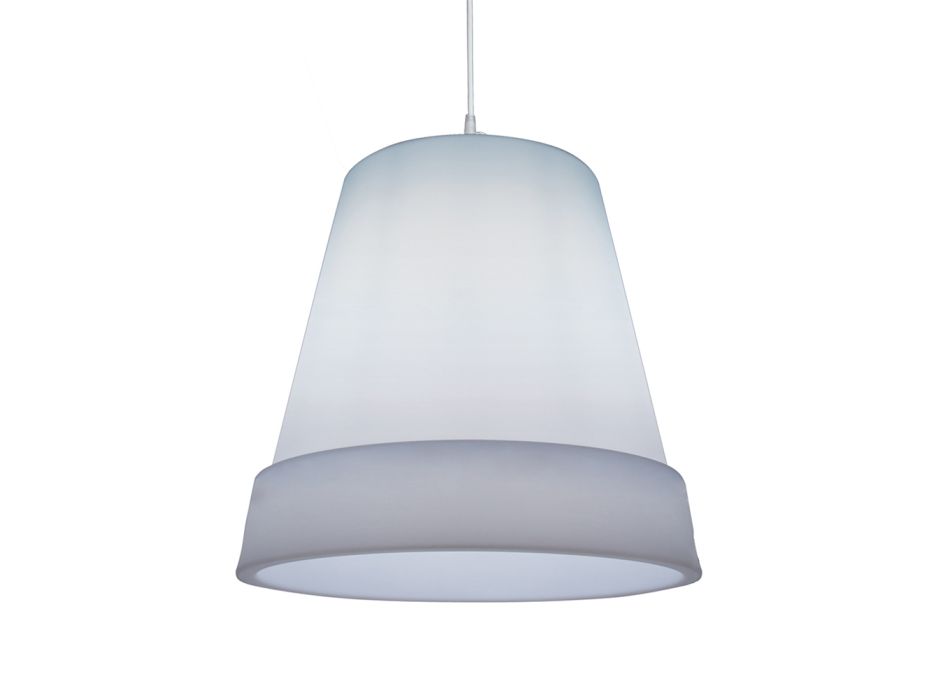 Lampa cu Suspensie din Polietilena Alba Fabricata in Italia - Minervo Viadurini