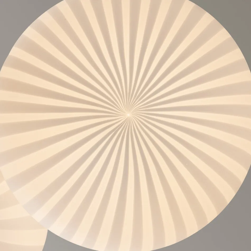 Lampă cu suspendare din sticlă albă cu design filigran ascuțit - rulotă Viadurini