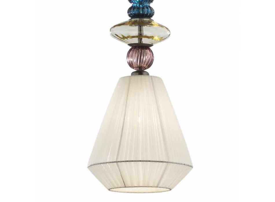 Lampă suspendată din sticlă Veneția, realizată manual în Italia - Amilia Viadurini