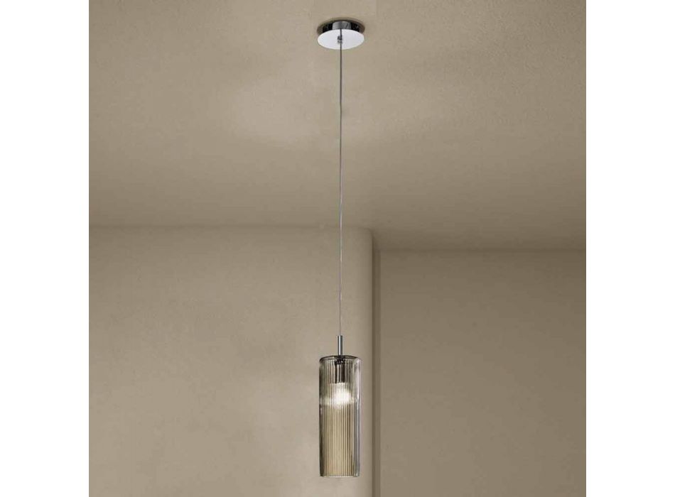 Lampă suspendată din sticlă Veneția, realizată manual în Italia - Larissa Viadurini