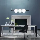 Lampa suspendata din sticla Venice suflata manual 95 cm - Jupiter Viadurini