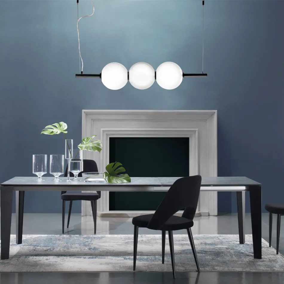 Lampa suspendata din sticla Venice suflata manual 95 cm - Jupiter Viadurini