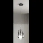 Lampă suspendată din sticlă și sârmă transparentă Made in Italy - Trilly Viadurini