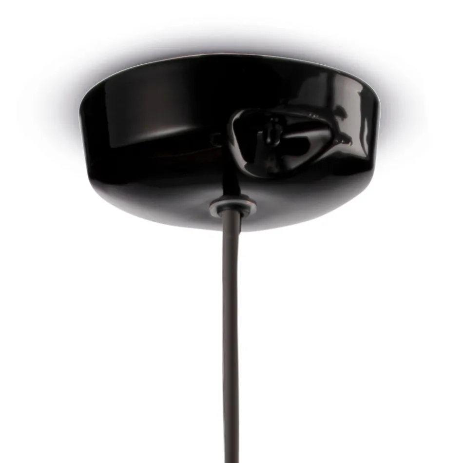 Lampa suspendata din sticla in 2 finisaje diferite Made in Italy - Afoxe Viadurini