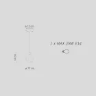 Lampa suspendata din sticla in 2 finisaje diferite Made in Italy - Afoxe Viadurini