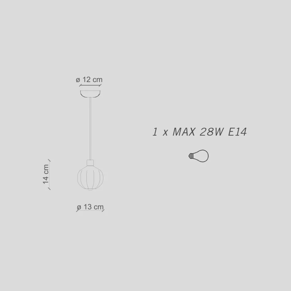 Lampa suspendata din sticla in 2 finisaje diferite Made in Italy - Afoxe Viadurini