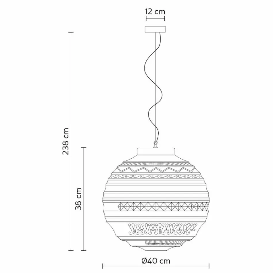 Lampă suspendată din sticlă satinată albă în 2 dimensiuni de design - Morse Viadurini