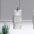 Lampa cu suspendare din sticla suflata manual la Venetia 15 cm - Satomi Viadurini
