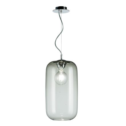 Lampă cu suspendare din sticlă suflată manual, fabricată la Veneția - bambus Viadurini
