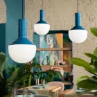 Lampă suspendată din sticlă pictată Made in Italy - Selaron Viadurini